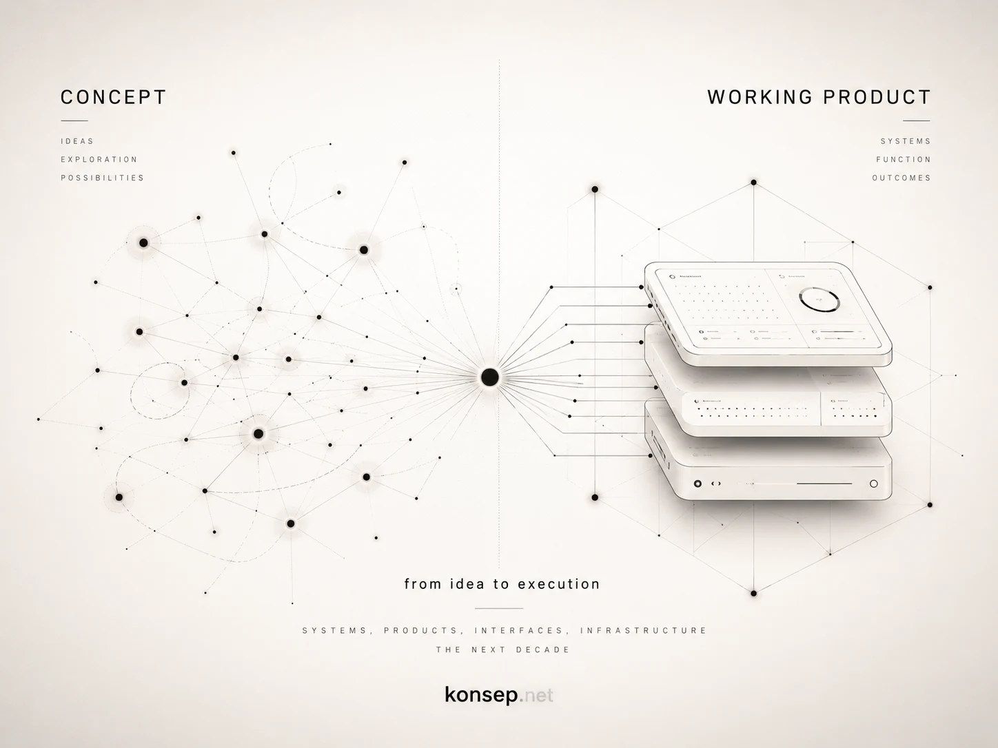 From concept to working product — konsep