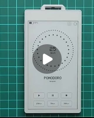 Mindful Pomodoro running on M5Stack PaperS3 e-paper display
